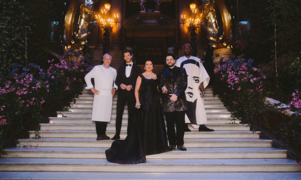 Eric Frechon-Lorenzo Viotti-Anna Netrebko-Yusif Eyvasov -Kiddy-Smile - Paris Opera 350th Anniversary Gala © Luc Castel / OnP