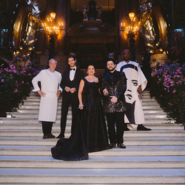 Eric Frechon-Lorenzo Viotti-Anna Netrebko-Yusif Eyvasov -Kiddy-Smile - Paris Opera 350th Anniversary Gala © Luc Castel / OnP